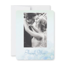 Gracias boda foto hidrangea azul verde