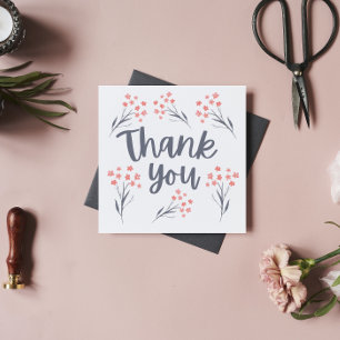 Invitación Gracias Cartas Florales
