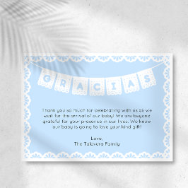 Invitación Gracias Cielito Lindo Blue Baby Shower
