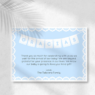 Invitación Gracias Cielito Lindo Blue Baby Shower