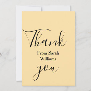 Invitación Gracias de agregar nombre pastel amarillo boho bod
