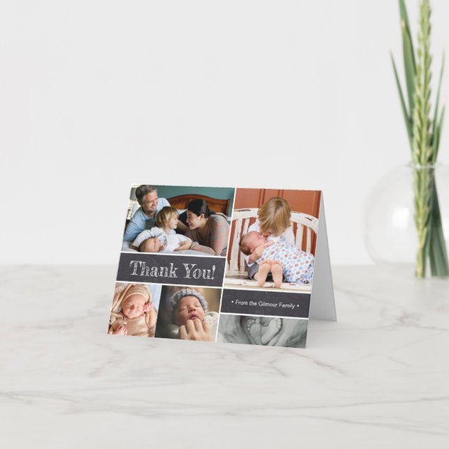 Invitación Gracias e introducción de las fotos del segundo be (Anverso)