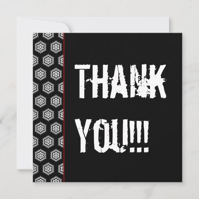 Invitación Gracias el 21ro negro W1451 rojo del fiesta de (Anverso)