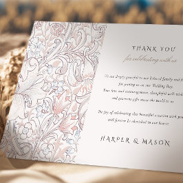 Invitación Gracias Lily Golden Classic Pastel Morris