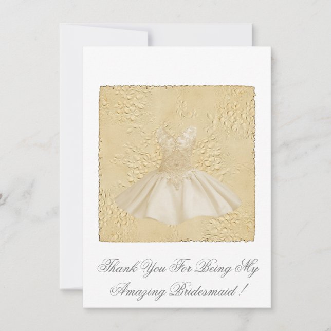 Invitación Gracias personalizado por ser mi dama de honor (Anverso)