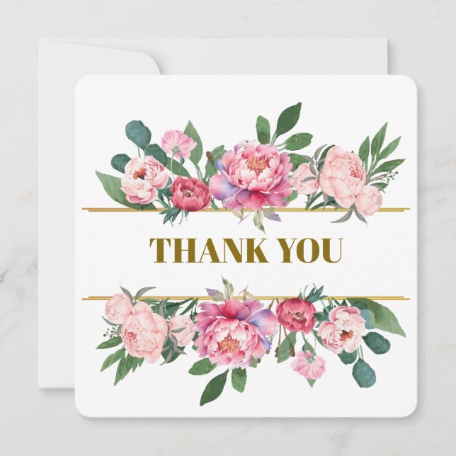 INVITACIÓN GRACIAS PLAZA CARD - PEONY (Anverso)