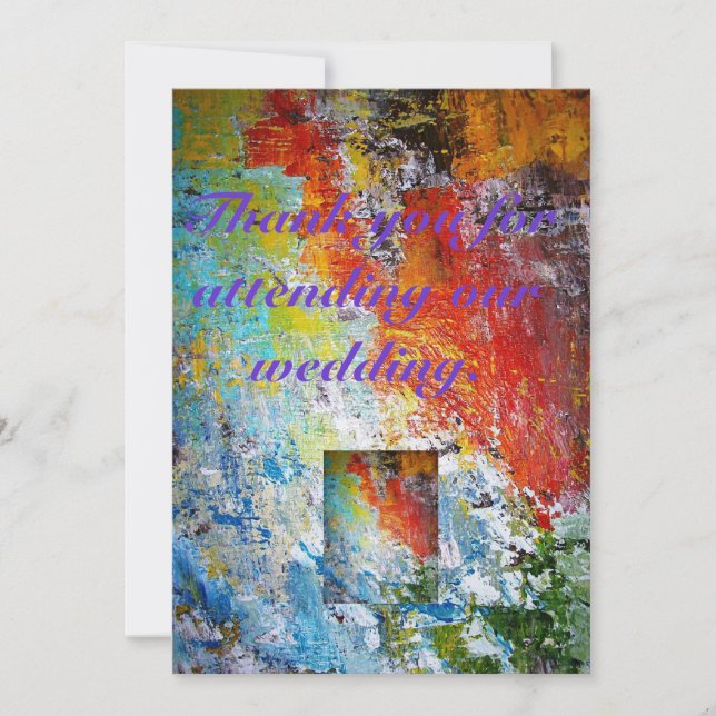 Invitación Gracias Por Asistir A Nuestro Boda (Anverso)