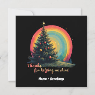 Invitación Gracias por ayudarme a brillar con sincero agradec