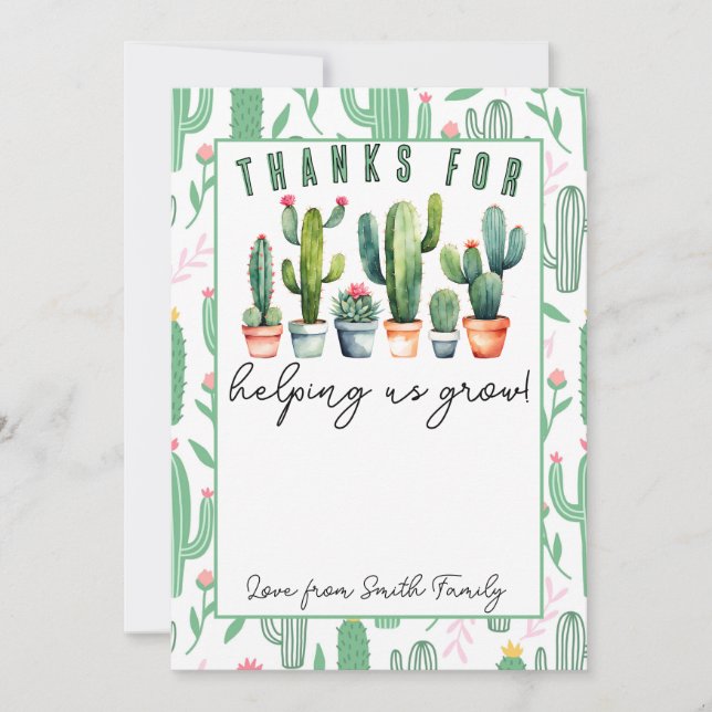 Invitación Gracias por ayudarme a cultivar un profesor de tar (Anverso)