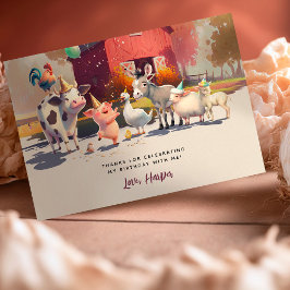 Invitación Gracias por celebrar a nuestro Fiesta de animales