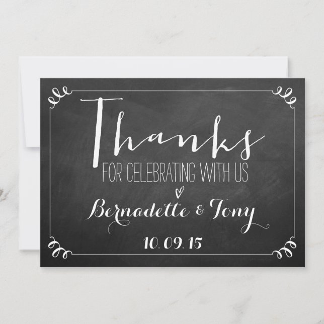Invitación ¡Gracias Por Celebrarnos Con Nosotros! Boda Gracia (Anverso)