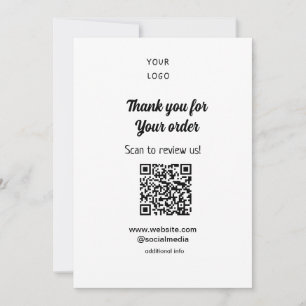 Invitación Gracias por el escaneo de pedidos Revisar el logot