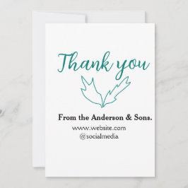 Invitación Gracias por el nombre de la compañía de la hoja de
