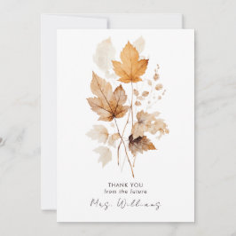 Invitación Gracias por el otoño que deja la ducha de novia