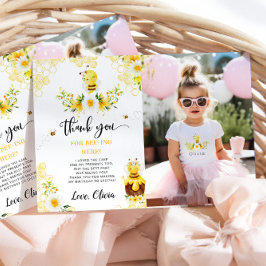 Invitación Gracias por estar aquí foto del día de las abejas