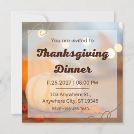 Invitación Gracias por este día de acción de gracias con Pers