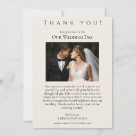 Invitación Gracias por la foto de los bodas - Caballos occide