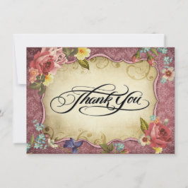 Invitación Gracias por la impresión de pergamino de época