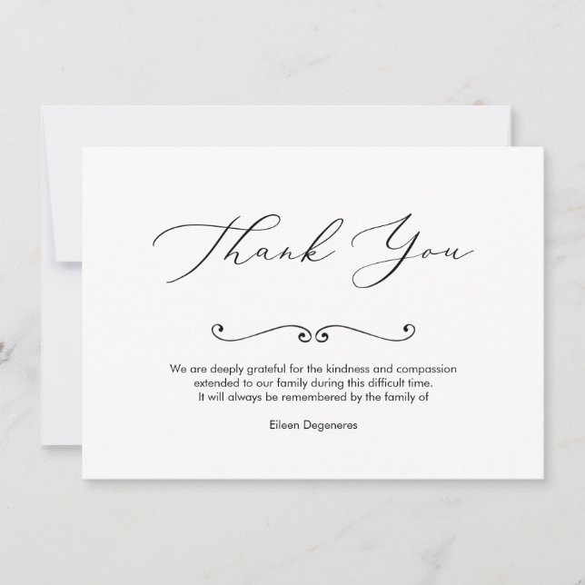 Invitación Gracias por la muerte de PixDezines luego del fune (Anverso)