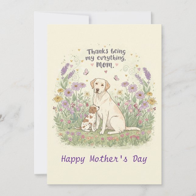 Invitación gracias por ser mi madre de todo (Anverso)