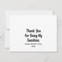 Invitación Gracias por ser mi mamá Sunshine como regalo