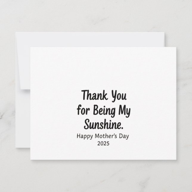 Invitación Gracias por ser mi mamá Sunshine como regalo (Anverso)