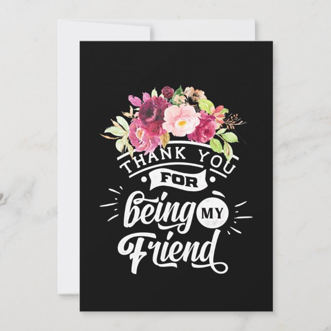 Invitación Gracias Por Ser Mis Amigos (Anverso)