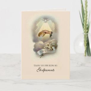 Invitación Gracias por ser mis padrinos bautizo católico