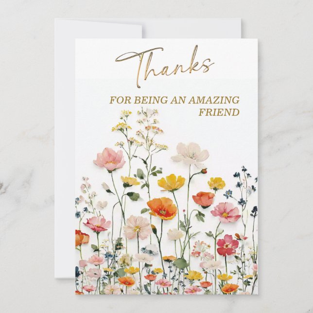 Invitación Gracias por ser un amigo increíble (Anverso)