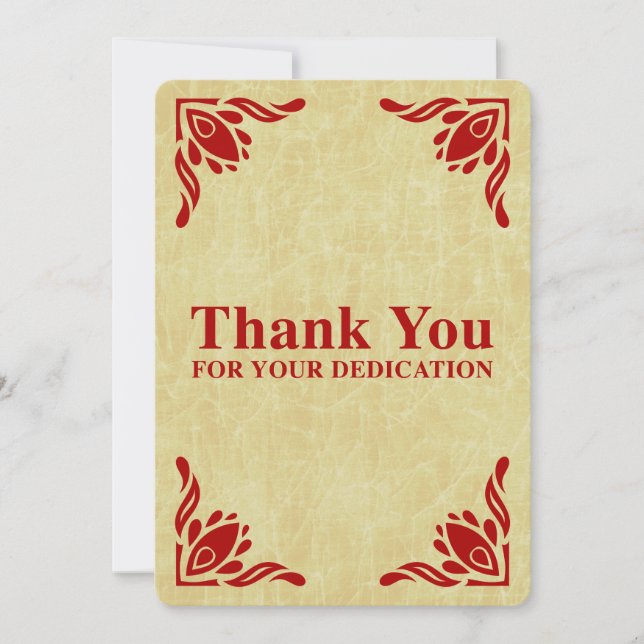 Invitación gracias por su esmero (Anverso)