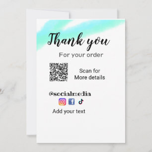 Invitación Gracias por tu pedido añadir q r detalles de conta