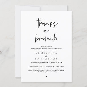 Invitación Gracias por un brunch, celebración post boda