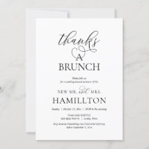 Gracias por un Brunch, Fiesta de Elopement después