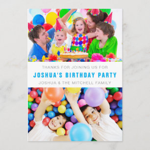 Invitación Gracias por venir a nuestra maravillosa fiesta de 