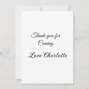 Invitación gracias por venir agregar nombre mensaje de texto 