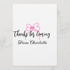 Invitación gracias por venir agregar nombre mensaje de texto