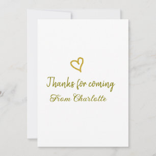 Invitación gracias por venir agregar nombre mensaje de texto 