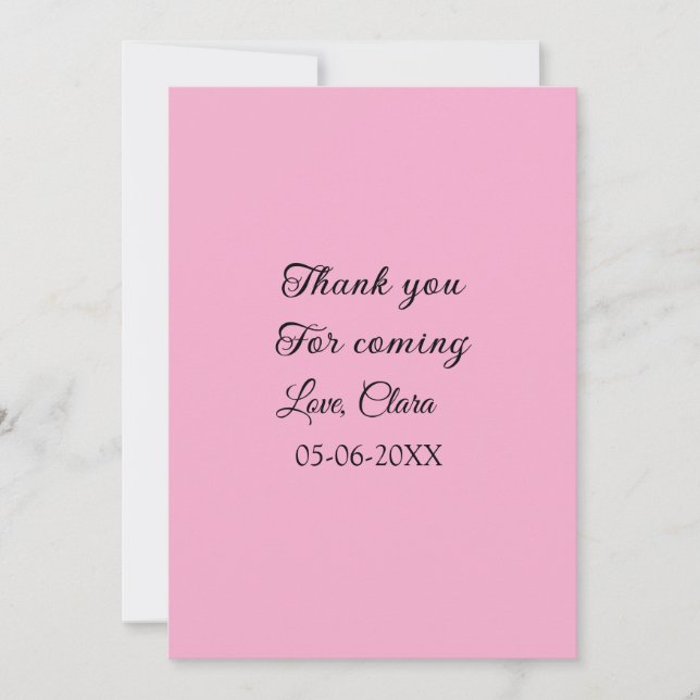 Invitación gracias por venir mensaje de texto nombre  (Anverso)