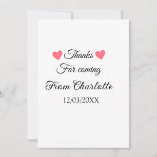 Invitación gracias por venir nombre de agregar mensaje de tex