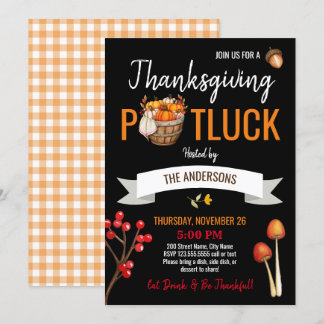 Invitación Gracias, Potluck
