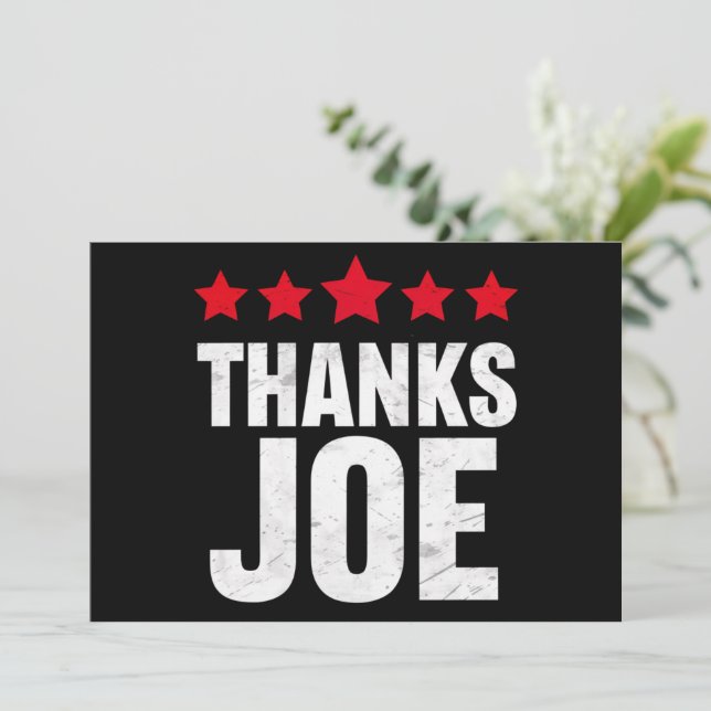 Invitación Gracias Presidente Gracias Joe Biden Gracias Joe (Anverso de pie)