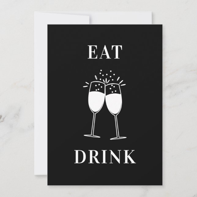 Invitación Graciosa bebida Casual Estar Casada Boda (Anverso)