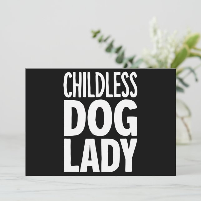 Invitación Graciosa elección de la dama de gato sin hijos 202 (Anverso de pie)