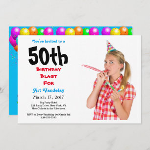 Invitación Graciosa explosión de cumpleaños número 50