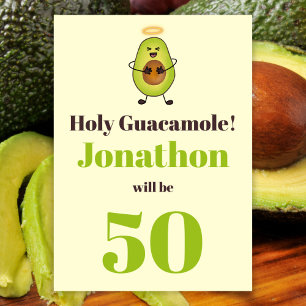 Invitación Graciosa fiesta de cumpleaños 50 de Guacamole