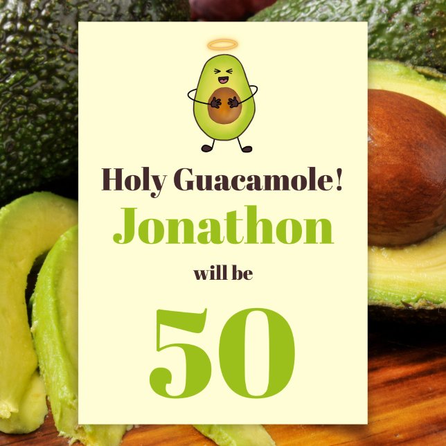 Invitación Graciosa fiesta de cumpleaños 50 de Guacamole (Subido por el creador)
