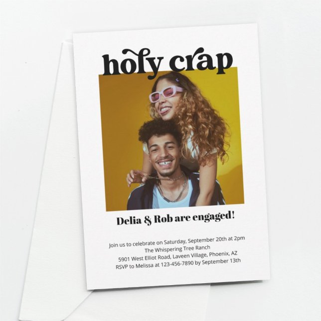 Invitación Graciosa foto del partido de compromiso de Crap Ho (Subido por el creador)