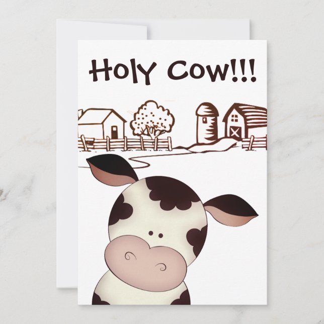 Invitación Graciosa granja de vacas sagradas 40 Fiesta de cum (Anverso)