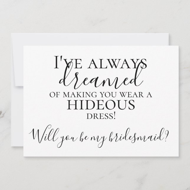 Invitación Graciosamente, Serás Mi Propuesta Para La Novia. (Anverso)