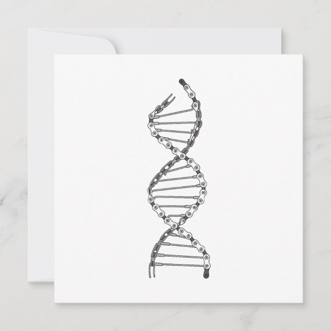 Invitación Gracioso ADN Ciclismo Cadena de bicicleta Biciclet (Anverso)